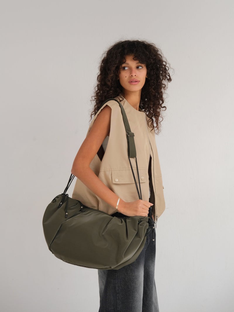 Zuri Large string bag - Olive - Image 2